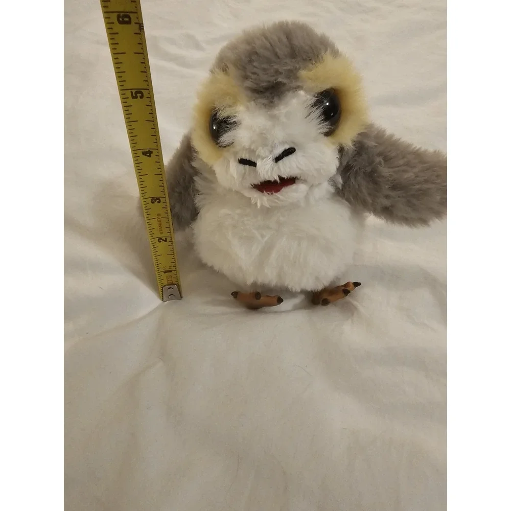 Star Wars Porg Plush Stuffed Animal Toy Gray White Soft Disney Lucasfilm‎